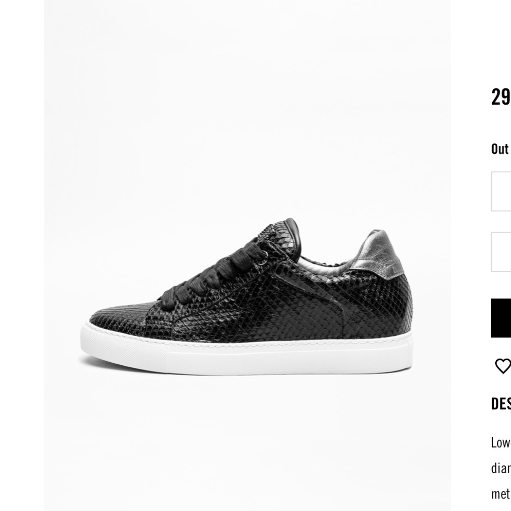 ZADIG NEO KEITH MEN SNEAKERS. NWT